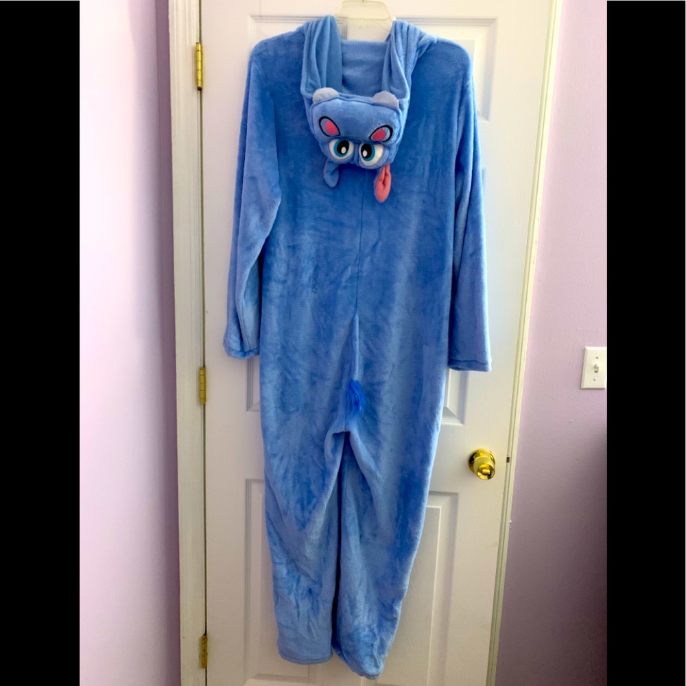 Hippo Onesie with hooded detail and tail